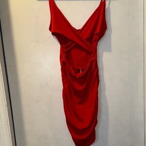 SHEIN Red Backless Women's Dress